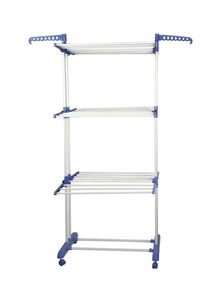 Generic Household Clothes Drying Rack White/Blue