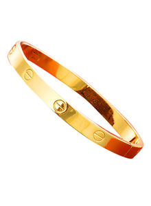 Generic Yellow Gold Plated Love Bangle With Screwdriver