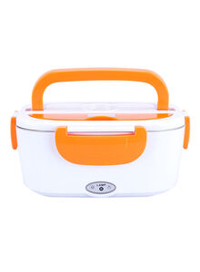 Generic Portable Electric Heating Lunch Box Container Orange/White 238 x 170 x 108millimeter