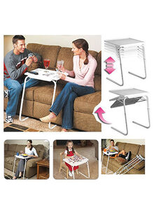 Generic Foldable Portable Multi-purpose Laptop Table White ‎6.8 x 53.2 x 41cm