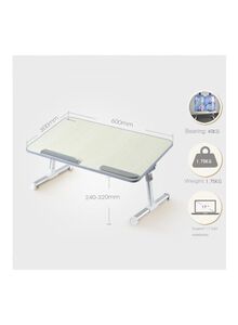 Generic Adjustable Folding Table Silver/Grey