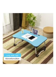 Generic W-leg Type Foldable Lap Desk With Mat And Card Slot Blue/White/Black