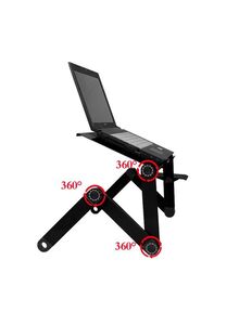 Generic Portable 360 Degree Foldable Desk Stand With Mouse Pad