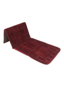 Generic 2-In-1 Foldable Prayer Mat With Backrest Maroon 54x145centimeter