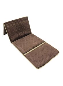 Generic 2 In 1 Foldable Prayer Mat With Backrest Brown 110x54centimeter