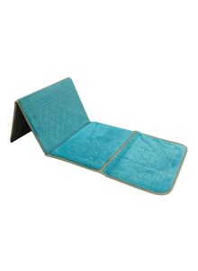 Generic 2-In-1 Foldable Prayer Mat And Backrest Sea Light Blue 145x54cm