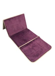 Generic 2-In-1 Foldable Prayer Mat And Backrest Brown 110x54centimeter