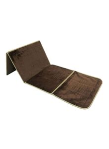 Generic 2 In 1 Foldable Prayer Mat And Backrest Brown 114x54cm