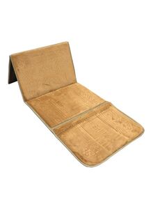 Generic 2-In-1 Prayer Mat And Backrest Beige 110x54centimeter