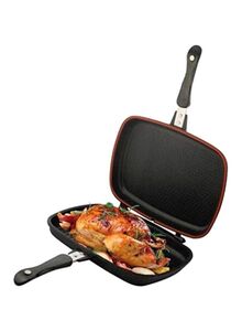 DESSINI Aluminum Double Grill Pan Black 6x15x8centimeter