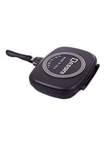 DESSINI Aluminium Double Grill Pan Black/Silver 40cm