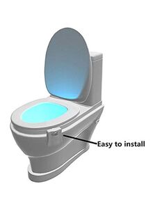 Generic 2-Piece Motion Sensor Activate Toilet Night Light Set White/Blue/Purple