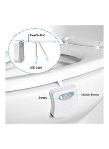 Generic 2-Piece Motion Sensor Activate Toilet Night Light Set White/Blue/Purple