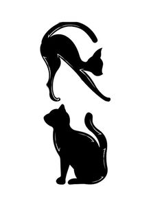 ليمونسي أداة لوضع ظلال العيون وقلم تحديد العيون على شكل قطة 2 في 1 أسود