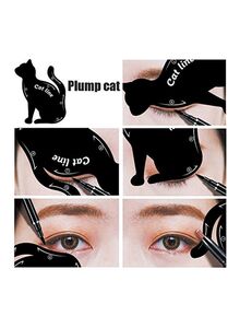 ليمونسي أداة لوضع ظلال العيون وقلم تحديد العيون على شكل قطة 2 في 1 أسود