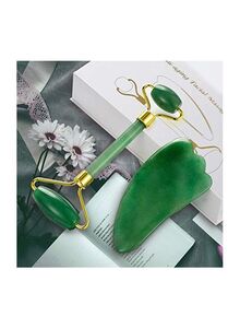 MADAMI Facial Jade Roller Set Green/Gold