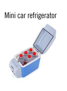 Generic Portable Car Refrigerator With Cup Holder Groove On The Lid 7.5 L 2724681692269 Blue/White