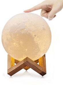 Generic 3D LED Moon Night Table Lamp Yellow/White/Orange 15centimeter