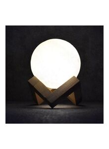 Generic 3D LED Moon Night Table Lamp Yellow/White/Orange 15centimeter