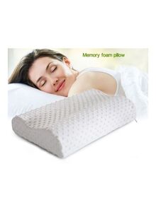 Generic Memory Foam Pillow Polyester White 60x40centimeter