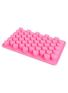 Generic 55-Hole Love Heart Shaped Baking Mould Pink
