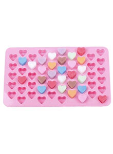 Generic 55-Hole Love Heart Shaped Baking Mould Pink