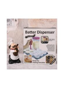 Generic Cake Batter Dispenser Clear/Purple 17x11x18.5centimeter