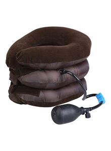 Generic Cervical Neck Traction Inflatable Pillow Combination Brown One Size