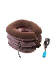 Generic Cervical Neck Traction Inflatable Pillow Combination Brown One Size