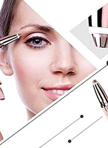 Generic Electric Eyebrow Hair Remover Epilator Pen Rose Gold/White