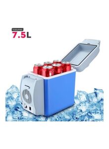 Generic Multi-Function Portable Car Mini Fridge 7.5 L 2724675505728 Blue/White