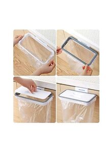 Attach A Trash Hanging Trash Bag Holder Clear/Grey 24.3x10.2x3centimeter