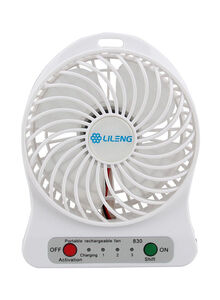 Generic 3 Gear Speed Portable And Rechargeable Mini Air Cooler Fan EA-816-White White