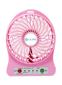 Generic 3 Gear Speed Portable And Rechargeable Mini Air Cooler Fan EA-816-Pink Pink