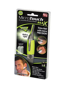 Micro Touch Max Hair Trimmer Green/Black 2X4X2.8cm