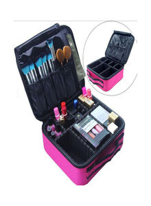 Beauenty Portable Cosmetic Bag Dark Pink/Black
