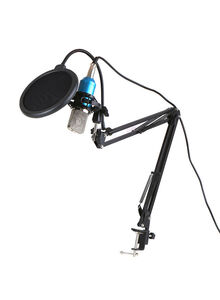 Generic Professional Studio Recording Condenser Microphone Kit Black/Silver