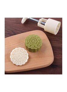 ZICOME Moon Cake Mold With 6 Stamps White