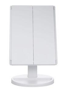 Generic Tri-Folded Vanity Table Makeup Mirror With 21 LED Lights White 0.963kg