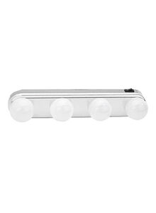 Generic 4 LED Bulbs Portable Cosmetic Mirror Light White 30 x 3 x 20centimeter