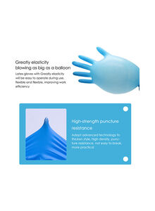 Generic Acis Proof Protective Gloves Blue 22x10x10centimeter