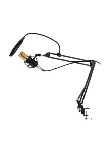 Generic Professional Condenser Microphone Kit With Adjustable Metal Stand
