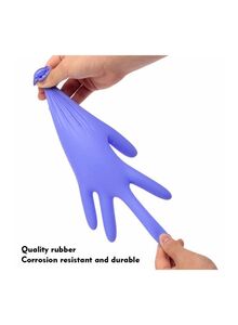 Generic 100-Piece Industrial Rubber Gloves Blue L