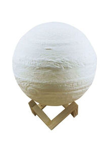 Generic Touch Control 3D Moon Lamp White/Beige 18centimeter