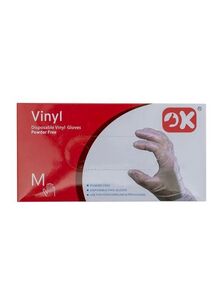 Generic Pack Of 80 Vinyl Disposable Gloves Clear M