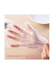 Generic 100-Piece Disposable Gloves Clear 15x3x13centimeter