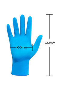 Generic Portable Waterproof Anti-Slip Single Use Nitrile Glove Blue