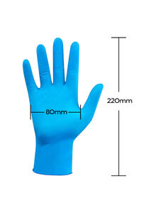 Generic Portable Waterproof Anti-Slip Single Use Nitrile Glove Blue 22centimeter