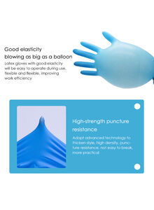 Generic Portable Waterproof Anti-Slip Single Use Nitrile Glove Blue 22centimeter