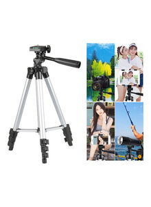 Generic 4-Section Tripod Stand 110cm Silver/Black